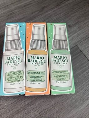 Mario Badescu Facial Sprays Trio - Aqua, Orange, Green Packaging